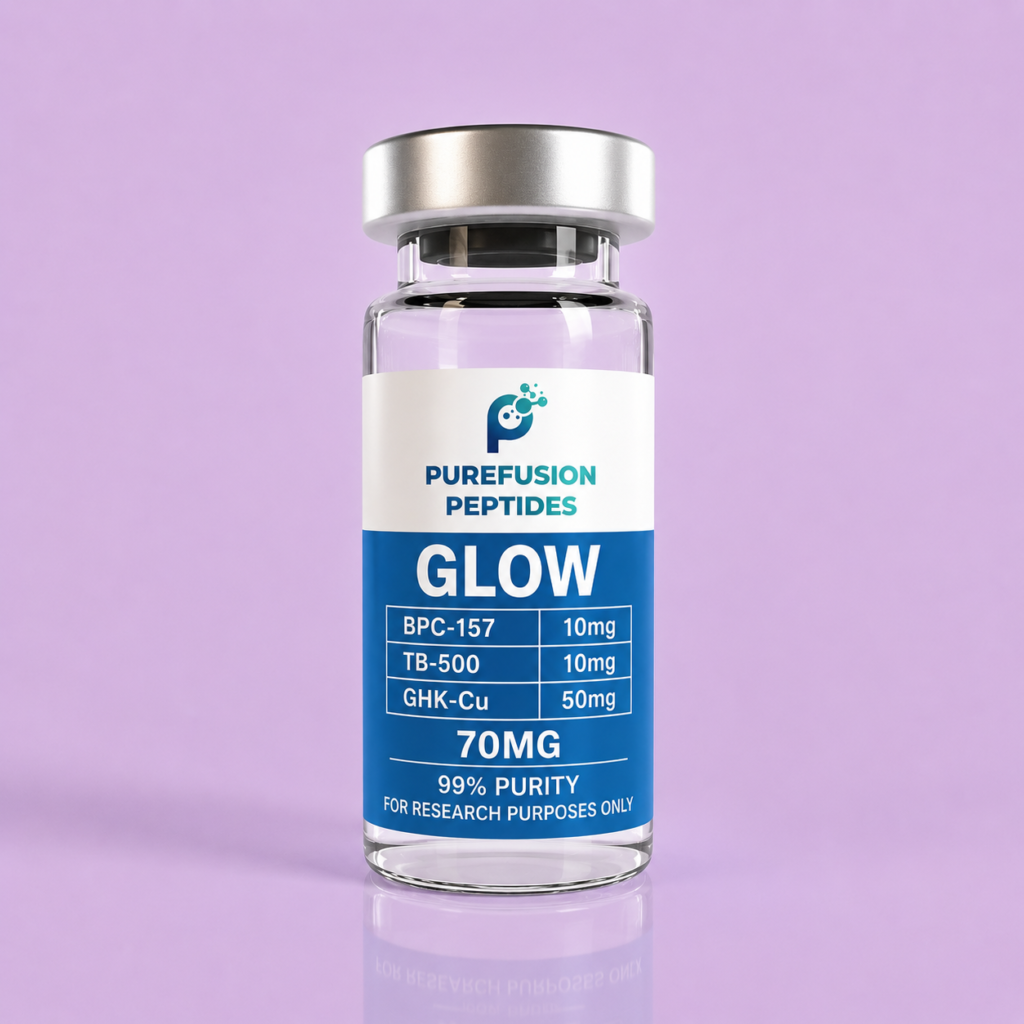 Glow Stack 70mg (BPC-157 10mg + GHK-Cu 50mg + TB500 10mg)